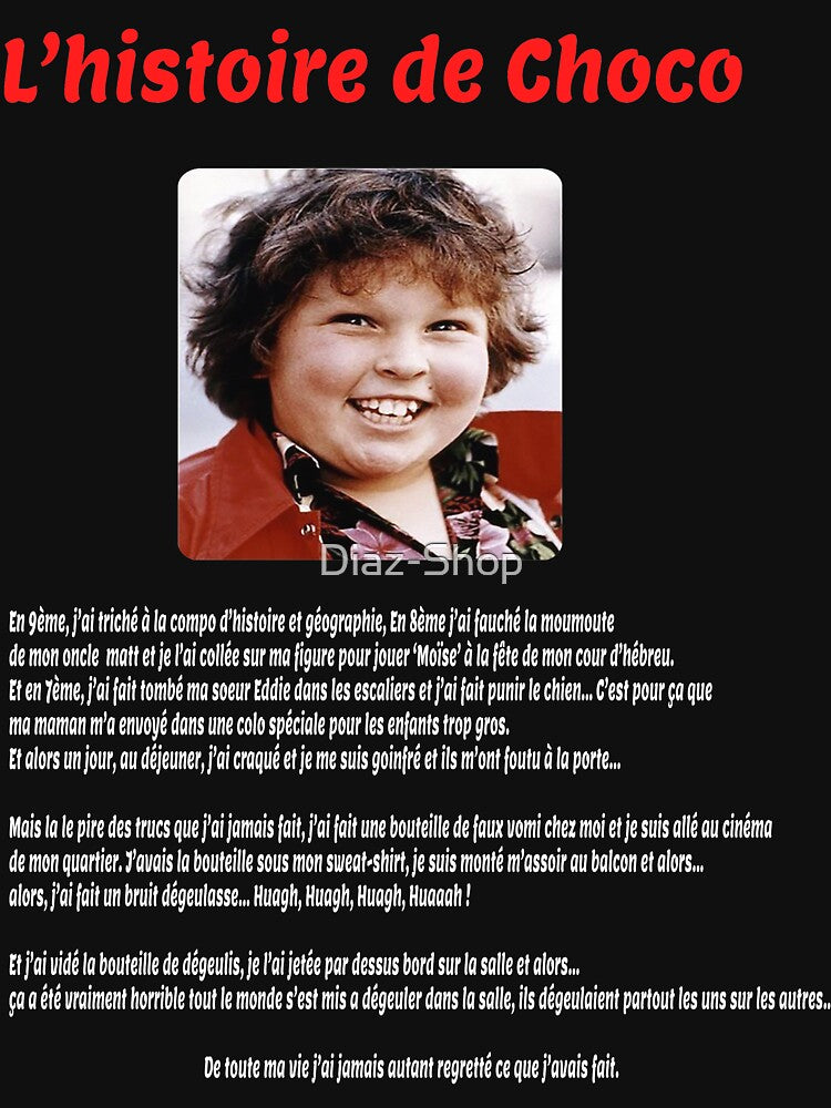 The story of Choco - The Goonies by Diaz-Shop T-Shirts, Hoodie, Sweatshirt | BlankRebels.com (Image 3)