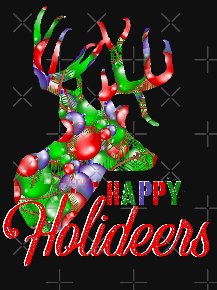 Christmas Deer, Happy Holiday Deer Hunting Design by LifeCrush T-Shirts, Hoodie, Sweatshirt | BlankRebels.com (Image 3)