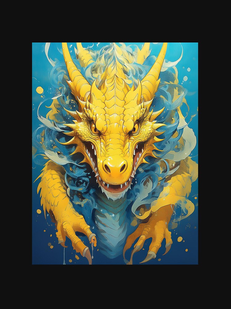 Powerful yellow dragon. by BAR DEC T-Shirts, Hoodie, Sweatshirt | BlankRebels.com (Image 3)