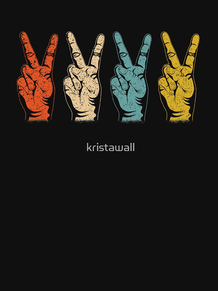 Retro Peace Vintage 60's 70's Hippie Gift by kristawall T-Shirts, Hoodie, Sweatshirt | BlankRebels.com (Image 3)