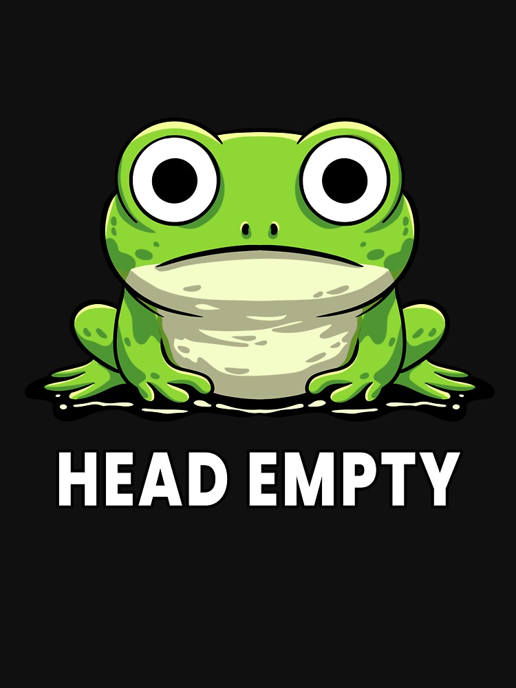 Head Empty Frog – No Thoughts Just Vibes by Kewessthetic T-Shirts, Hoodie, Sweatshirt | BlankRebels.com (Image 3)