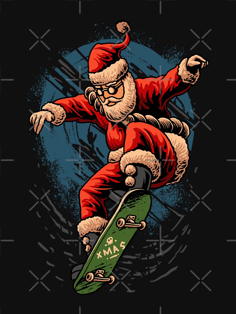 Christmas Skateboarding Santa by jackbrewer2694 T-Shirts, Hoodie, Sweatshirt | BlankRebels.com (Image 3)