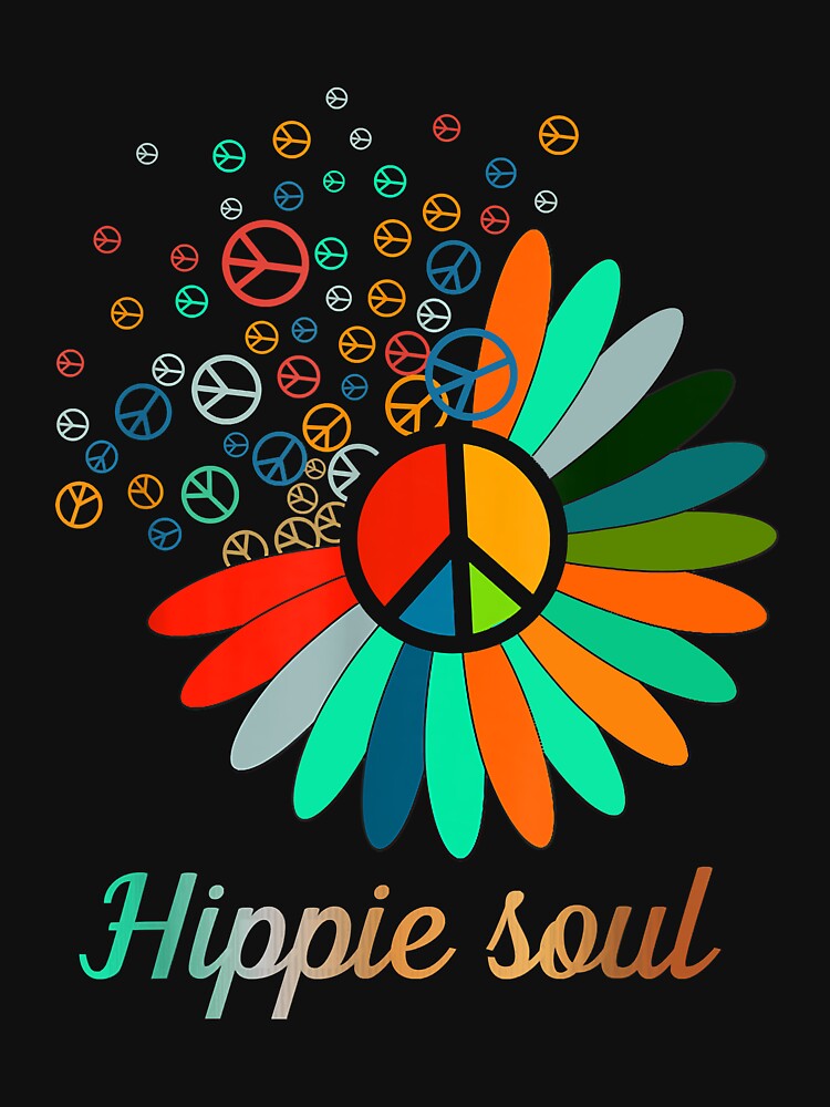 Daisy Flower Peace Sign Hippie Soul Hippy by shannange T-Shirts, Hoodie, Sweatshirt | BlankRebels.com (Image 3)