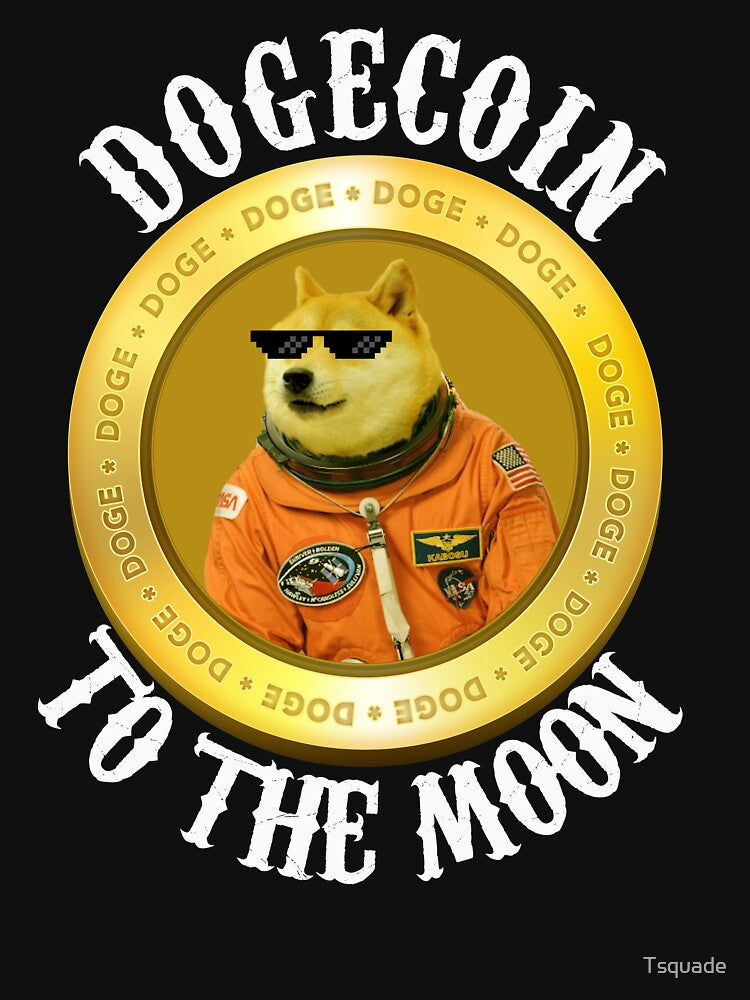 Dogecoin Cool Men's Moon Astronaut Meme Crypto doggy by Tsquade T-Shirts, Hoodie, Sweatshirt | BlankRebels.com (Image 3)