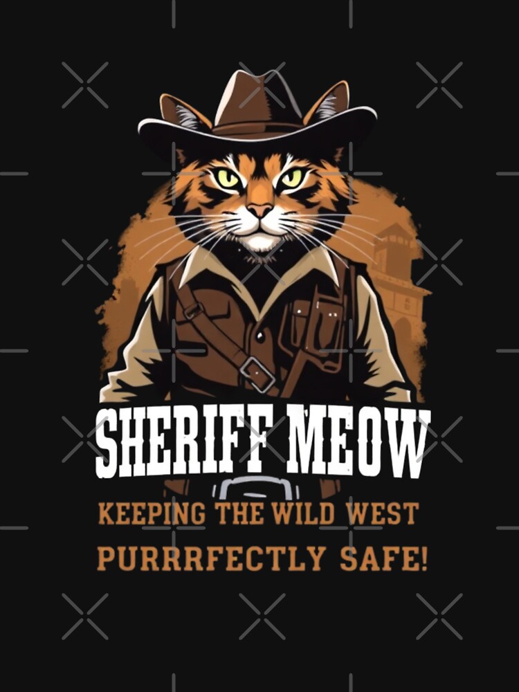 Sheriff Meow – Wild West Cat Cowboy by McPurrface T-Shirts, Hoodie, Sweatshirt | BlankRebels.com (Image 3)