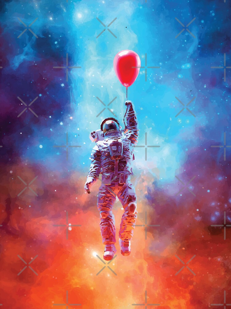 Astronaut With Balloon Floating Into Space by mouad naouiri T-Shirts, Hoodie, Sweatshirt | BlankRebels.com (Image 3)