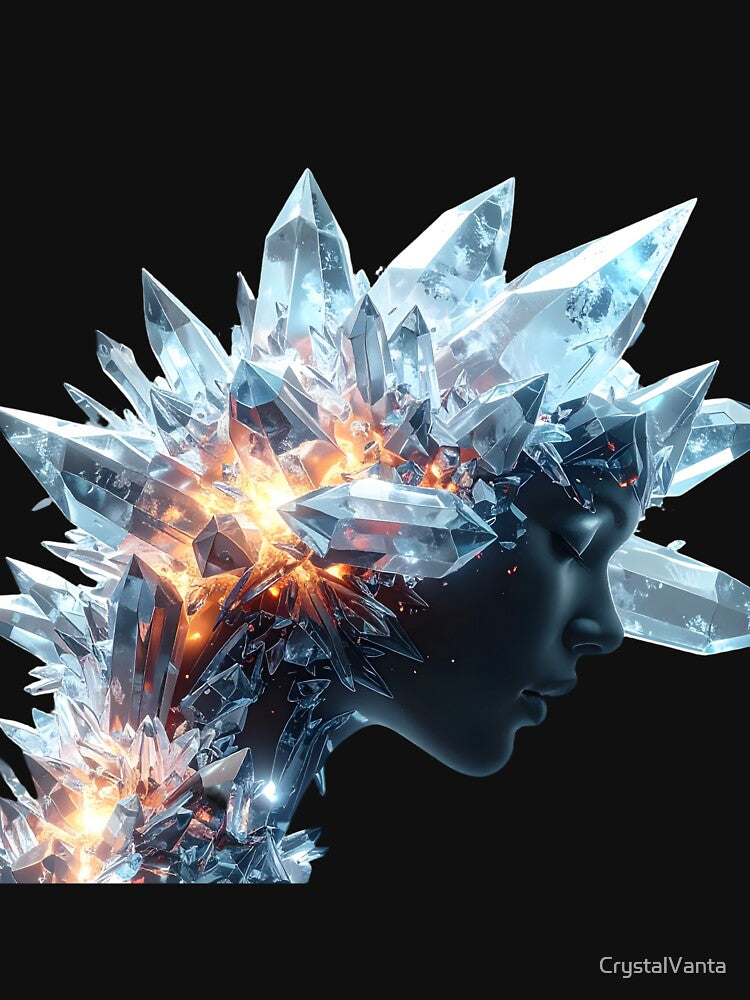 Radiant Crystal Aura Luminous Prism Portrait by CrystalVanta T-Shirts, Hoodie, Sweatshirt | BlankRebels.com (Image 3)