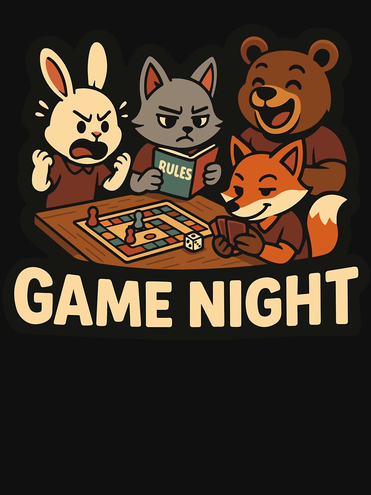 Game Night by RatArt Designs T-Shirts, Hoodie, Sweatshirt | BlankRebels.com (Image 3)