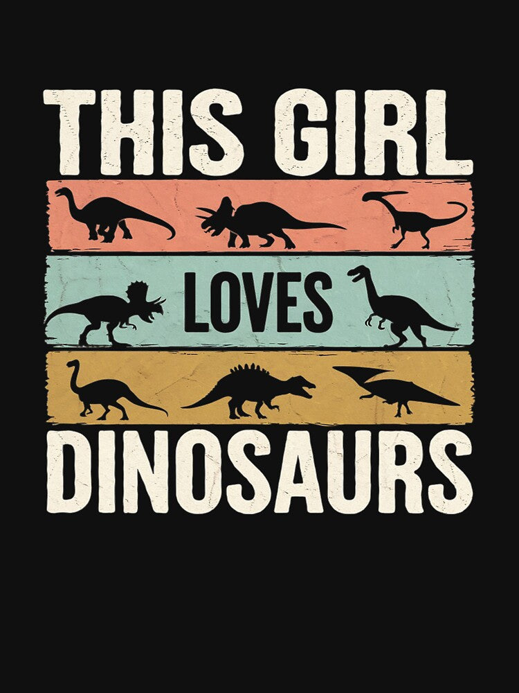 This Girl Loves Dinosaurs Dinosaur Outfit Dinosaur by joyouartArt T-Shirts, Hoodie, Sweatshirt | BlankRebels.com (Image 3)