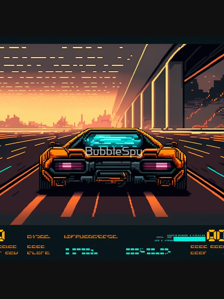 Vintage Car Speed - Retro Game Enthusiasts' Delight by BubbleSpy T-Shirts, Hoodie, Sweatshirt | BlankRebels.com (Image 3)