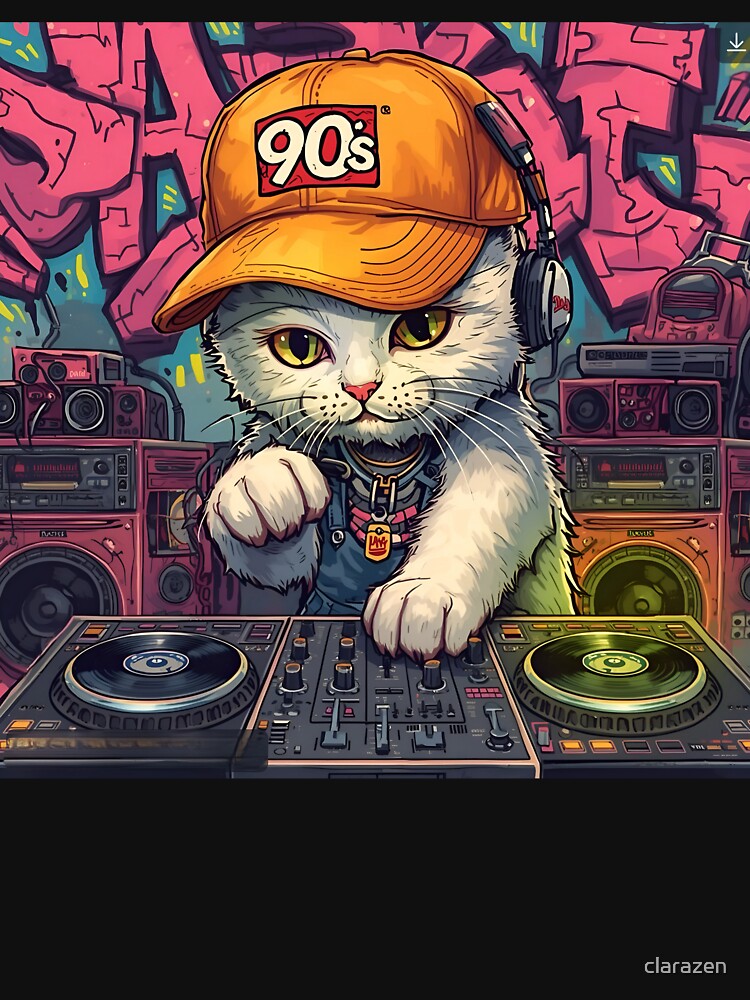 Cute DJ cat by clarazen T-Shirts, Hoodie, Sweatshirt | BlankRebels.com (Image 3)