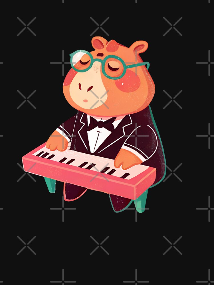 Musician Capybara Playing Piano T-Shirts, Hoodie, Sweatshirt