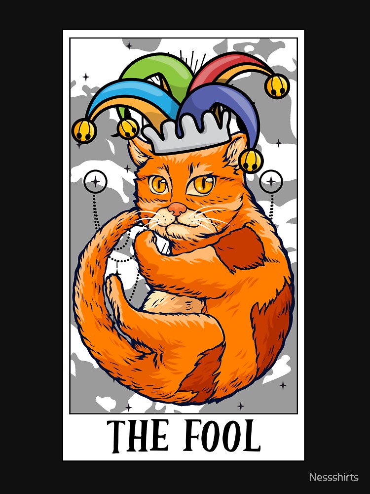 The Fool Tarot Card Funny Cat Tarot Card A Tarot Cards Lover by Nessshirts T-Shirts, Hoodie, Sweatshirt (Image 3)