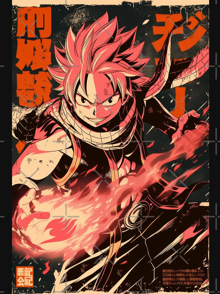 Natsu Distressed Poster by AnimeArsenalPrints