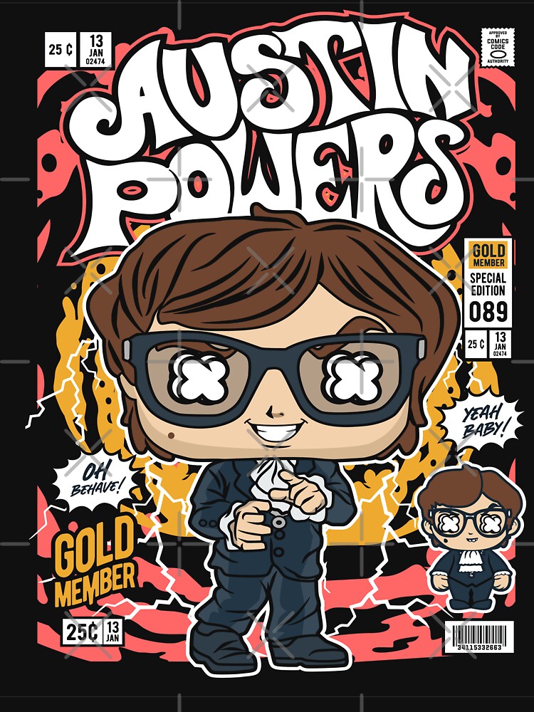 Austin Powers Oh Behave Yeah Baby Gold Member Spy Movie Fan by visionsunveiled T-Shirts, Hoodie, Sweatshirt (Image 3)