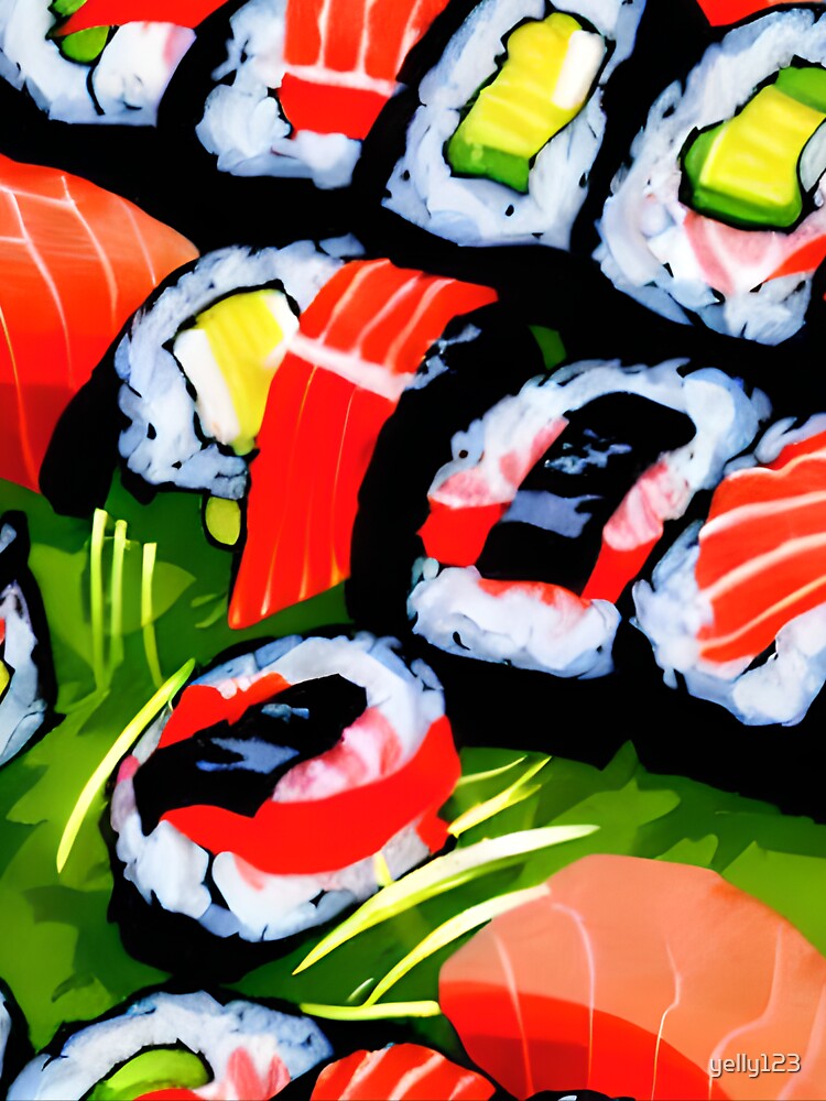 Sushi Lover Japanese Food Sushi Pattern by yelly123