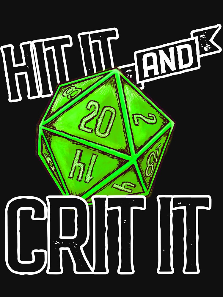 Hit It & Crit It -  Ooze D20 by RoamingGeek T-Shirts, Hoodie, Sweatshirt | BlankRebels.com (Image 3)