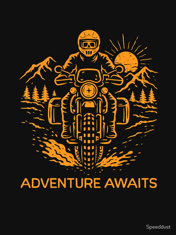 Adventure Motorcycle Through the Mountains by Speeddust T-Shirts, Hoodie, Sweatshirt | BlankRebels.com (Image 2)