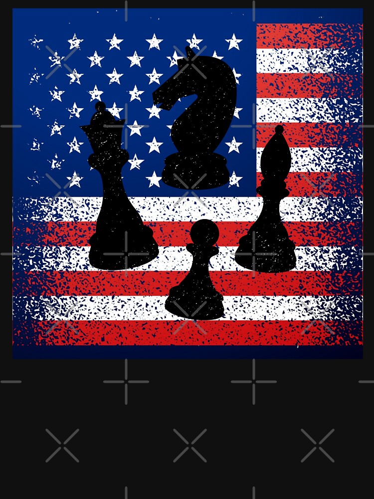 Chess Club Gift, Chess Player Funny Chess Tee, USA Flag by Norstyle Hoodie, Sweatshirt | BlankRebels.com (Image 3)