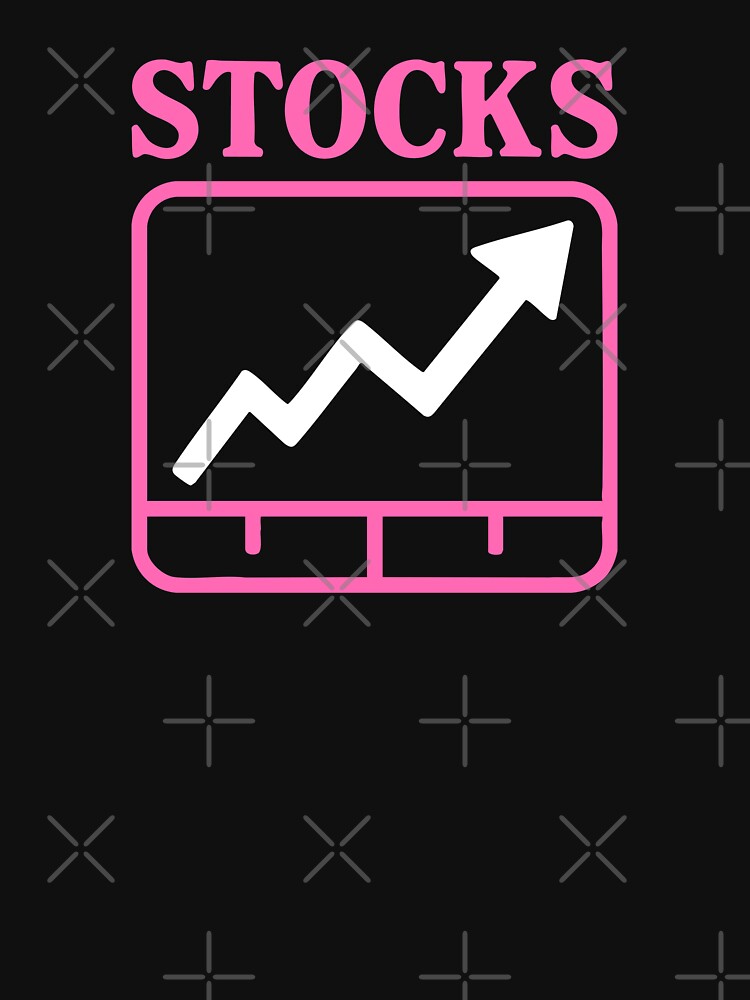 "Stocks" Funny Simple Bullish Chart Icon Graphic Humor by LuveeTuffCo T-Shirts, Hoodie, Sweatshirt (Image 3)