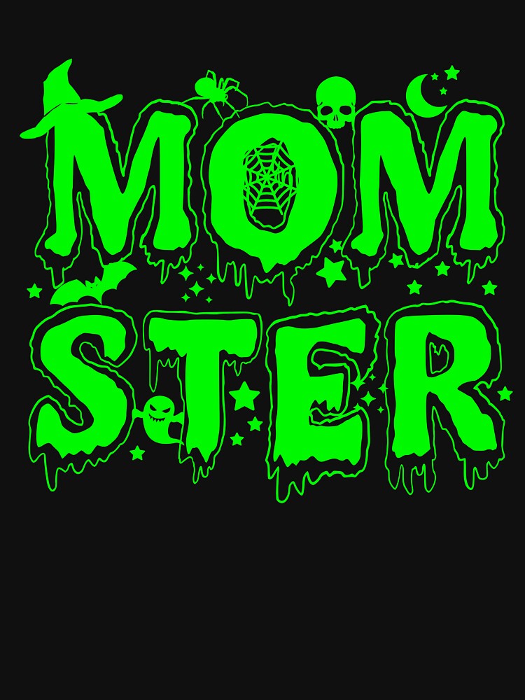 MOMSTER Halloween t-shirt, Halloween shirt for mom, Halloween gift for mom, Mom life, green by SassyFavorites... (Image 3)