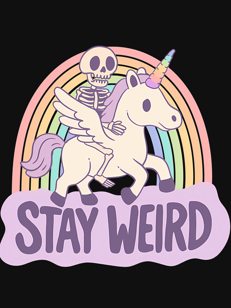 Stay Weird Skeleton Unicorn by odbkuety83 T-Shirts, Hoodie, Sweatshirt | BlankRebels.com (Image 3)