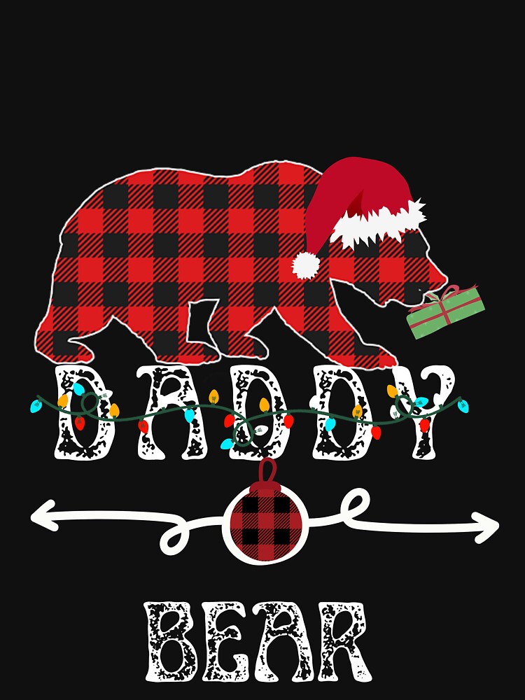 daddy Bear Christmas Pajama Red Plaid Matching , Bear Christmas Pajama Red Plaid Buffalo Family gift by Alan-NY... (Image 3)