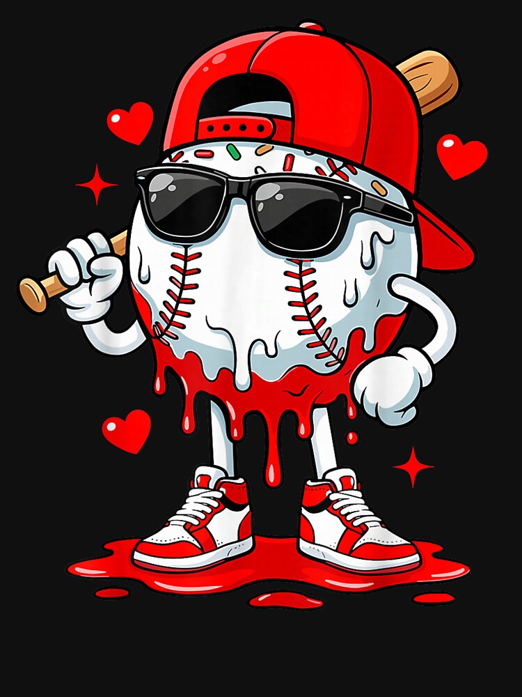 Baseball Drip Ice Cream Sunglasses Boys Youth Kids Valentine by MatherFisher