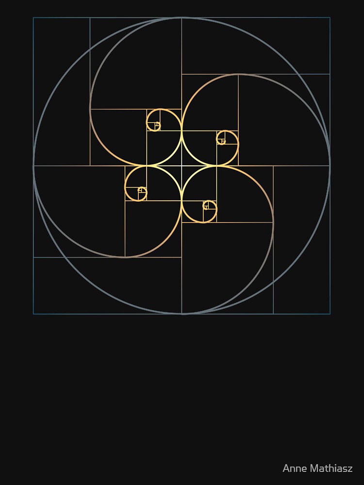 Fibonacci Spiral, Golden Ratio, Geometry, Architecture, Phi, Circle by nitty-gritty T-Shirts, Hoodie, Sweatshirt (Image 3)