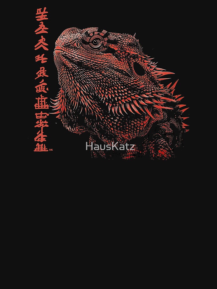 The Bearded Dragon - Good Luck Red Ink Beardie by HausKatz T-Shirts, Hoodie, Sweatshirt | BlankRebels.com (Image 3)