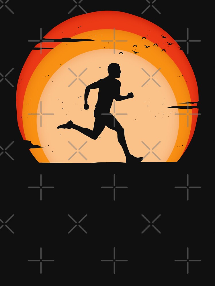 Vintage Running Man Marathon Runner Sunset by SHIRTOVERLORD T-Shirts, Hoodie, Sweatshirt | BlankRebels.com (Image 3)