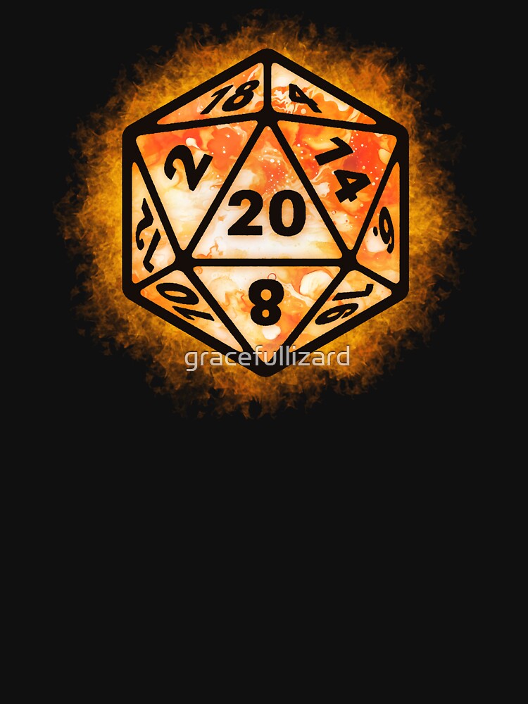 D20 - Fire Magic by gracefullizard T-Shirts, Hoodie, Sweatshirt | BlankRebels.com (Image 3)