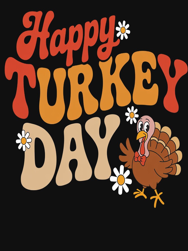 Happy Turkey Day Groovy Family Thanksgiving by genkihikki T-Shirts, Hoodie, Sweatshirt | BlankRebels.com (Image 3)
