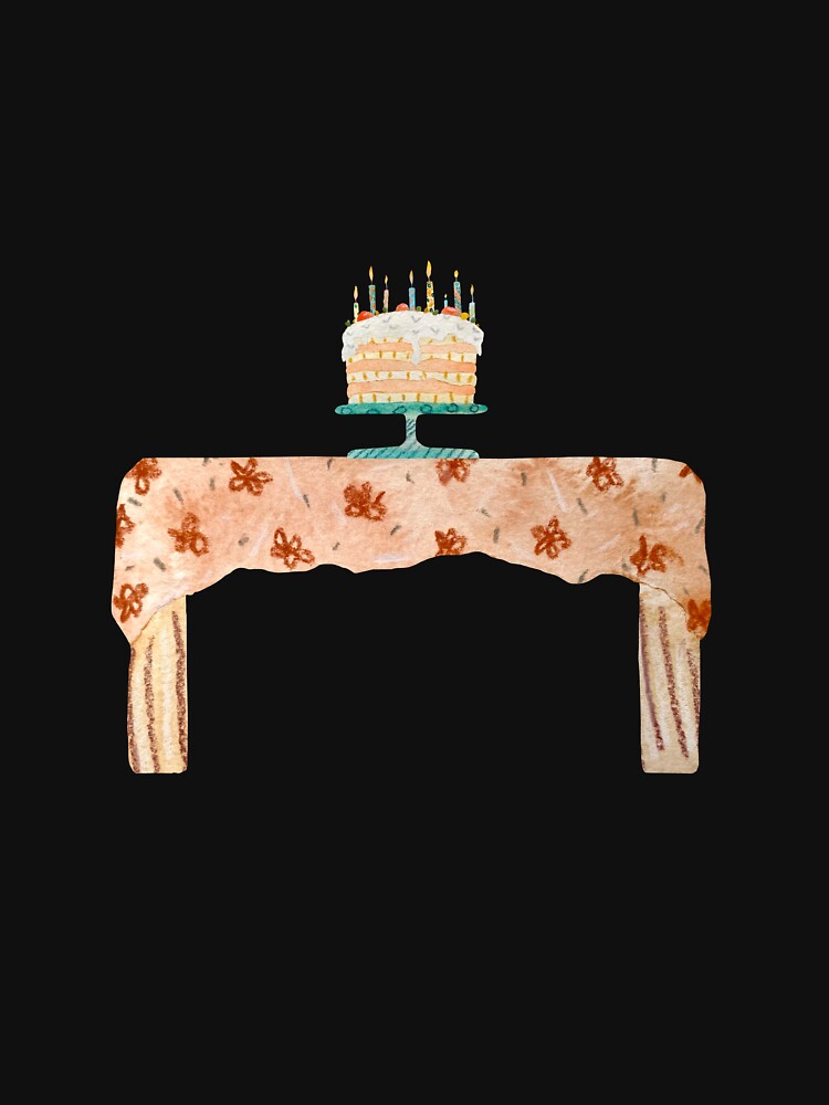 Cake table candle textured happy watercolor sketch yellow by Yana Mustafina | Boho Soulful Designs T-Shirts,... (Image 3)