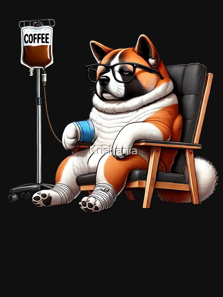 Funny Akita Coffee Drink Dog Lover by Kimberley King Art  King Art T-Shirts, Hoodie, Sweatshirt | BlankRebels.com (Image 3)