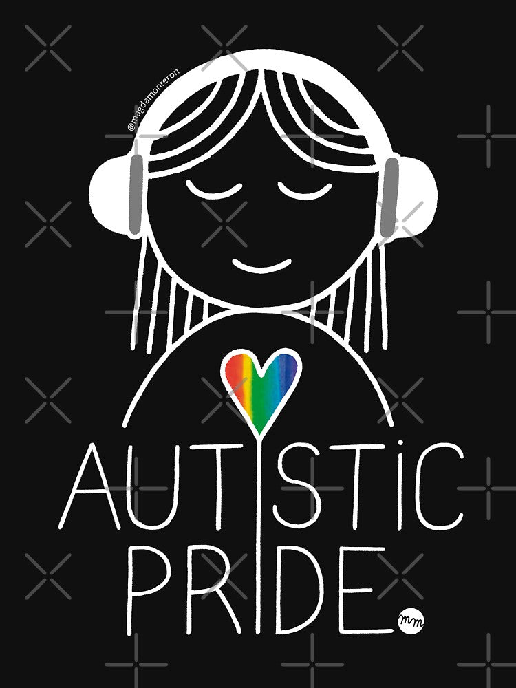 AUTISTIC PRIDE - white liner version by Magda Montero T-Shirts, Hoodie, Sweatshirt | BlankRebels.com (Image 3)