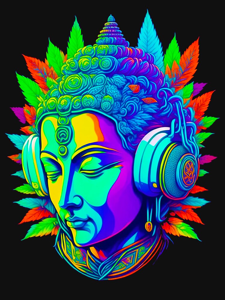 Bliss out buddha, digital art by ZenStickConcept T-Shirts, Hoodie, Sweatshirt | BlankRebels.com (Image 3)