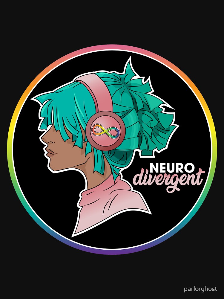 Neurodivergent Headphone Girl by parlorghost T-Shirts, Hoodie, Sweatshirt | BlankRebels.com (Image 3)