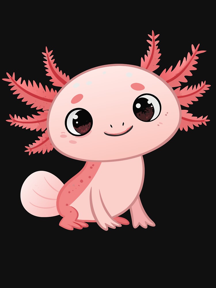 Cute Tiny Axolotl Kawaii by VividOrganica T-Shirts, Hoodie, Sweatshirt | BlankRebels.com (Image 3)