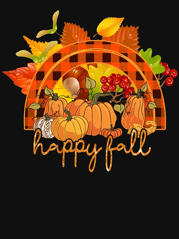 Happy Fall Funny Autumn Halloween by Teapot-art T-Shirts, Hoodie, Sweatshirt | BlankRebels.com (Image 3)