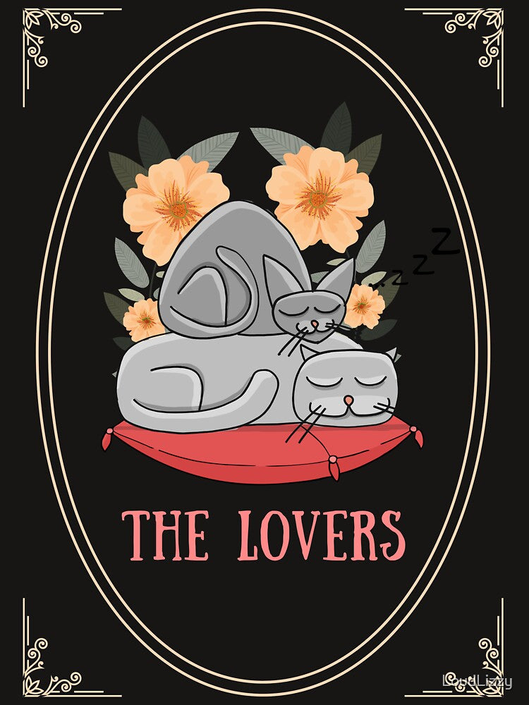 The Lovers Tarot Cats by LoudLizzy T-Shirts, Hoodie, Sweatshirt | BlankRebels.com (Image 3)