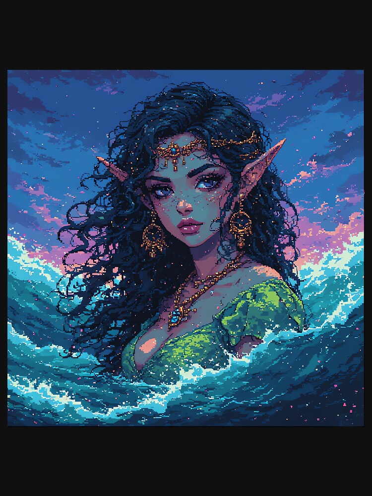 Retro Art Beautiful Woman Elf by pexoboy T-Shirts, Hoodie, Sweatshirt | BlankRebels.com (Image 3)
