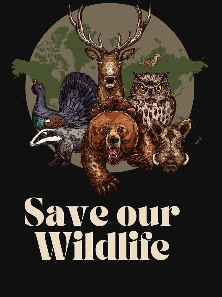 World Wildlife Day Save Our Wildlife Love Nature and Animals by BeeClassyDesign T-Shirts, Hoodie, Sweatshirt (Image 3)