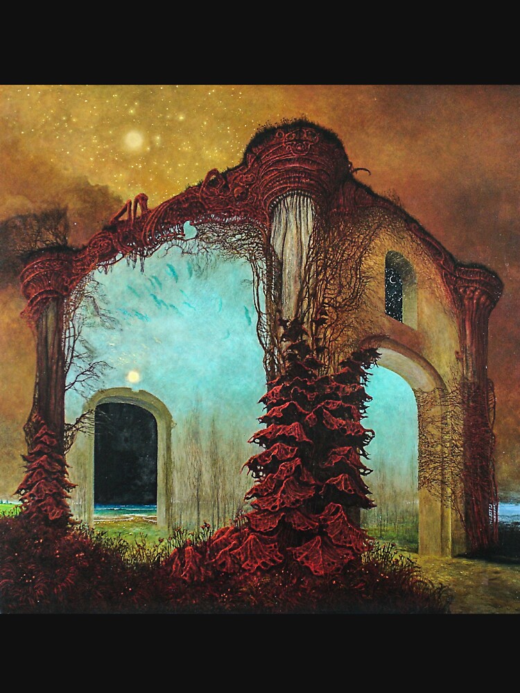 Untitled (House), by Zdzisław Beksiński by JustContemplate T-Shirts, Hoodie, Sweatshirt | BlankRebels.com (Image 3)