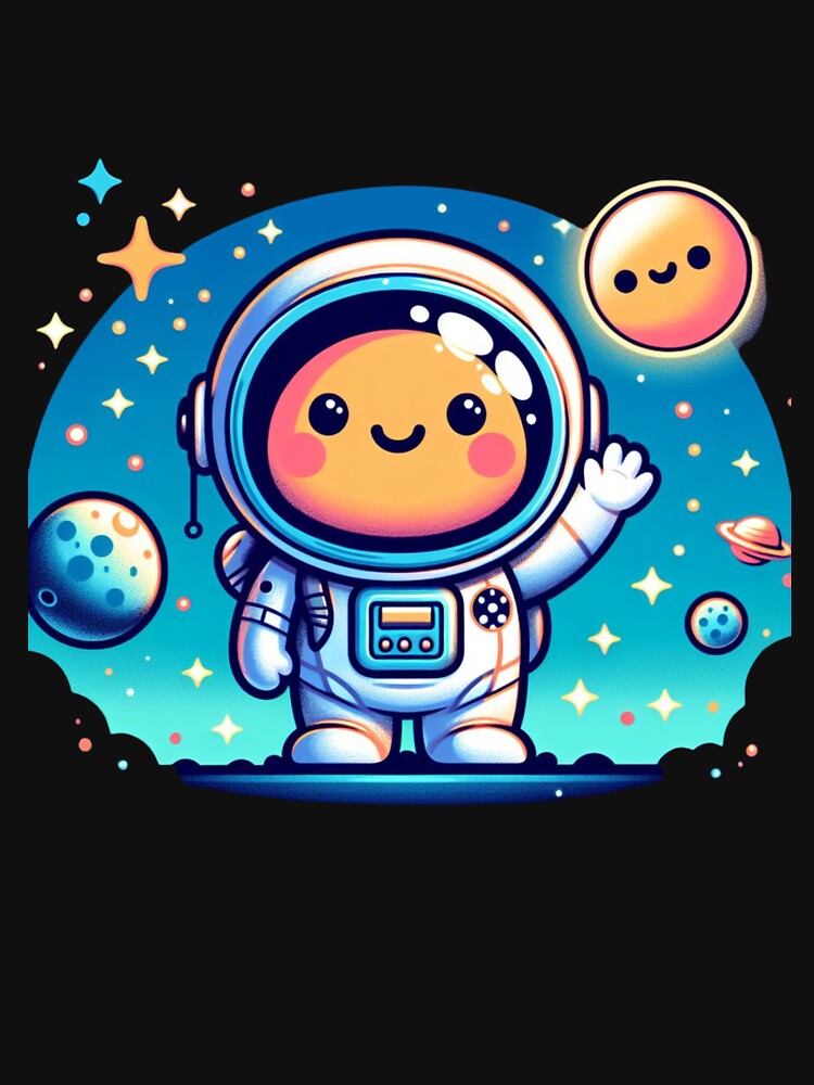 Cute spaceman astronaut by MedhO T-Shirts, Hoodie, Sweatshirt | BlankRebels.com (Image 3)