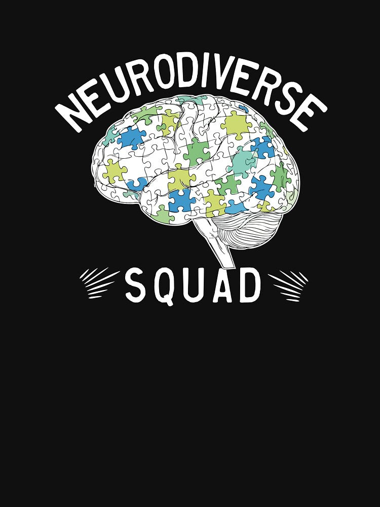 Neurodiverse Squad – Puzzle Brain Design Shirt by Suzy Perez Art Hoodie, Sweatshirt | BlankRebels.com (Image 3)