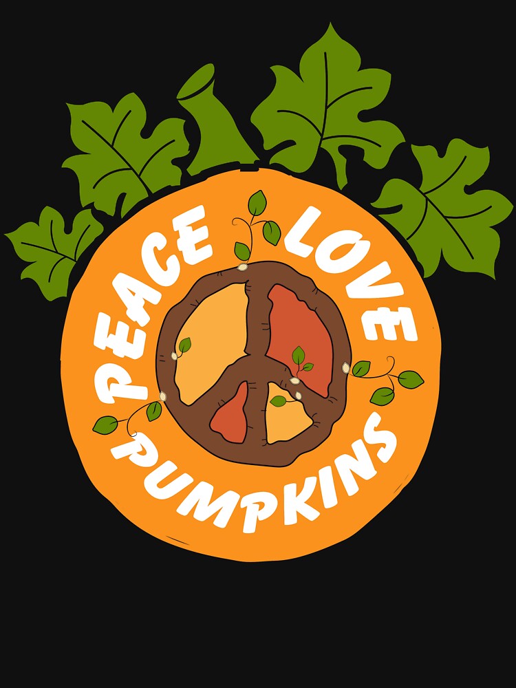 Peace Love Pumpkins Funny Peace Love Halloween by DNW-art T-Shirts, Hoodie, Sweatshirt | BlankRebels.com (Image 3)