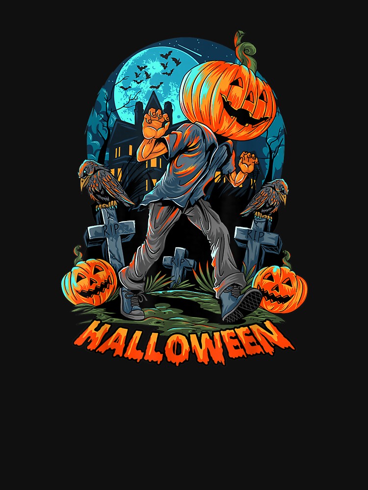 Scary Pumpkin Head Halloween by Spencerhowar T-Shirts, Hoodie, Sweatshirt | BlankRebels.com (Image 3)