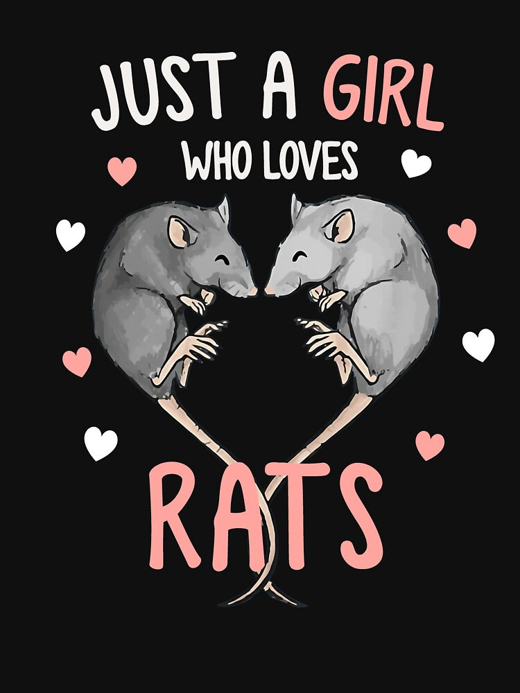 Heart Tail Just a Girl Who Loves Rats Shirt by TinaMDedrick Hoodie, Sweatshirt | BlankRebels.com (Image 3)