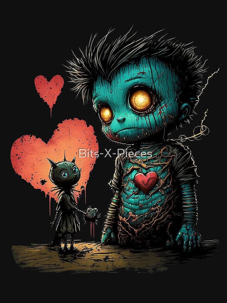 Gothic Design Perfect for Valentines Day - My Pet is my Valentine by Bits-X-Pieces T-Shirts, Hoodie, Sweatshirt (Image 3)